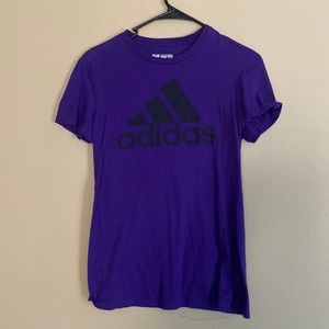 purple adidas shirt